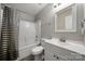 Bathroom featuring toilet, tub, and sink at 3320 Alderknoll Ct, Charlotte, NC 28216