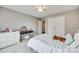 Neutral bedroom with ceiling fan, vanity table, and a large closet for ample storage at 3383 Norwich Rd, Fort Mill, SC 29715