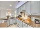 Modern kitchen with sleek gray cabinets, stainless steel appliances, and light countertops at 3383 Norwich Rd, Fort Mill, SC 29715
