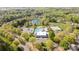 A great aerial view of a neighborhood swimming pool, tennis courts, pond, playground and the surrounding neighborhood homes at 3411 Xandra Ct, Indian Land, SC 29707