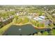 A vibrant aerial view of the community amenities and the lush greenery surrounding them at 3411 Xandra Ct, Indian Land, SC 29707