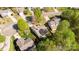 Aerial view of house showcasing roof, backyard, driveway and surrounding neighborhood at 3411 Xandra Ct, Indian Land, SC 29707