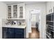 Coffee bar area in kitchen with view into laundry room at 9718 Barkridge Rd, Mint Hill, NC 28227