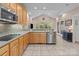 Kitchen featuring stainless steel appliances, bright lighting, and modern design at 104 Chalfont Ct, Salisbury, NC 28147