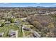 Wide aerial view of neighborhood showcasing homes, landscape, and distant mountain range at 109 Connor Ct, Kings Mountain, NC 28086