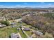 An aerial view features charming homes, green lawns and mature trees in a residential area at 109 Connor Ct, Kings Mountain, NC 28086