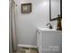 Bathroom featuring a white vanity, decorative lighthouse, and shower with neutral curtain at 109 Connor Ct, Kings Mountain, NC 28086