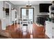Dining area with hardwood floors located adjacent to kitchen area at 109 Connor Ct, Kings Mountain, NC 28086