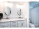 Bathroom with dual sinks, granite counters, and a separate toilet area with a shower/tub combo at 112 Whitman Ct # 275, Taylorsville, NC 28681