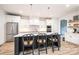 Elegant kitchen with stainless steel appliances, a large island and bar stool seating at 112 Whitman Ct # 275, Taylorsville, NC 28681