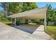Covered carport with screens and concrete floor for parking and storage at 140 Oak Ave, Mount Holly, NC 28120