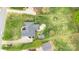 Home featuring a backyard fire pit, detached garage and fenced yard at 15118 Marshall Valley Ct, Mint Hill, NC 28227