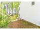 View of the side of the house with vinyl siding and wooded back yard at 162 Limerick Rd # C, Mooresville, NC 28115