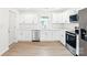 Stylish kitchen featuring stainless steel appliances, white cabinets, and sleek countertops for meal prep at 2416 Wendy Ln # 13, Gastonia, NC 28052