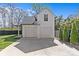 Detached two-car garage with a basketball hoop in the driveway at 2637 Normandy Rd, Charlotte, NC 28209