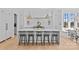Spacious, bright kitchen with a large center island and modern pendant lighting at 2637 Normandy Rd, Charlotte, NC 28209