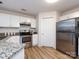 Updated kitchen features stainless steel appliances, granite countertops and hardwood floors at 2719 Selwyn Ave # 3, Charlotte, NC 28209