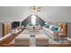 Bright living room with hardwood floors, vaulted ceiling and modern furniture at 2840 Wheatfield Ct, Lincolnton, NC 28092
