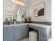 Elegant main bathroom featuring dual sinks, lots of counter space and custom cabinetry at 2840 Wheatfield Ct, Lincolnton, NC 28092