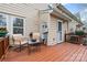 Inviting outdoor space with a cozy deck featuring seating and a small table, perfect for relaxation at 3414 Chagall Ct, Charlotte, NC 28205