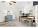 Well-lit office featuring neutral walls, grey carpet, and a functional desk setup, perfect for a home workspace at 3414 Chagall Ct, Charlotte, NC 28205