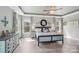 Bright bedroom with large windows, tray ceilings, neutral colors, and stylish decor at 4004 Henshaw Rd # 448, Waxhaw, NC 28173