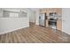 Modern kitchen with stainless appliances and wood cabinets for a classic design at 423 Pleasant Ave, Kannapolis, NC 28081