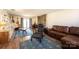 Inviting living room with fireplace, hardwood flooring, and stylish furnishings at 5451 Gunpowder Dr, Hickory, NC 28601