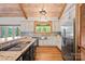 Modern kitchen with stainless steel appliances and granite countertops at 5546/5510 Hoodtown Rd, Sharon, SC 29742