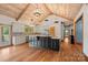 Spacious kitchen with modern appliances, large island, granite countertops and hardwood floors at 5546/5510 Hoodtown Rd, Sharon, SC 29742
