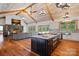 Spacious kitchen with a large island, hardwood floors and vaulted ceilings at 5546/5510 Hoodtown Rd, Sharon, SC 29742