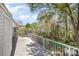 Large backyard with wooded view from the deck at 726 Grandview Ne Dr, Concord, NC 28025