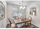 Charming dining room with a rustic table, elegant chairs, and ample natural light at 7445 Abigail Glen Dr, Charlotte, NC 28212