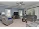 Cozy living room with comfortable seating, large windows, and modern decor at 15035 Ockeechobee Ct, Mint Hill, NC 28227