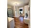 Spacious bathroom with hardwood floors, glass shower, and ample storage at 206 23Rd Nw St, Hickory, NC 28601