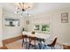 Inviting dining room with neutral tones, hardwood floors, and a view into the adjacent kitchen at 206 23Rd Nw St, Hickory, NC 28601