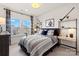 A modern bedroom with a desk and natural light, perfect for a or teenager at 2212 Indigo Branch Rd, Indian Land, SC 29707