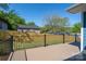 Deck overlooking the fenced in back yard at 406 Williamson St, Fort Mill, SC 29715
