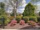 Close up of the beautiful landscaping surrounding the home at 4754 Polo Gate Blvd, Charlotte, NC 28216