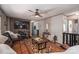 Comfortable living room with a large TV, stylish furniture, and neutral decor at 980 Lakeland Ave, Lincolnton, NC 28092