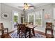 Cozy breakfast nook with a wooden table, four chairs, and natural light from a large window at 1320 Huntcliff Dr, Waxhaw, NC 28173