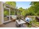 Inviting screened-in porch with comfortable seating for outdoor relaxation and entertaining at 1320 Huntcliff Dr, Waxhaw, NC 28173