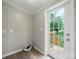 Laundry room with a door to the deck at 141 Hickory Creek Dr, Gastonia, NC 28052
