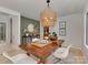 Dining room featuring a wooden table, modern chairs, and stylish decor at 1437 Jules Ct, Charlotte, NC 28226