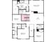 Second floor plan with owner's suite, three bedrooms, two bathrooms, laundry, and loft at 1471 Hubert Graham Way, Tega Cay, SC 29708