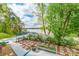 Inviting lakefront deck and stone patio provides a serene outdoor living space with beautiful water views at 1720 Gaither Rd, Belmont, NC 28012
