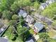 An aerial view of the property showing its location and lot size within the neighborhood at 18838 Oakhurst Blvd, Cornelius, NC 28031