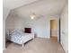Comfortable bedroom with ceiling fan, closet and neutral walls at 320 Falesco Ln, Matthews, NC 28105