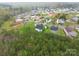Neighborhood aerial view showcasing homes nestled among lush trees and community street layout at 3254 Pikes Peak Dr, Gastonia, NC 28052