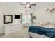 Bedroom boasting a ceiling fan, and a charming bed with a blue throw at 3866 Bethany Nw Ct, Concord, NC 28027
